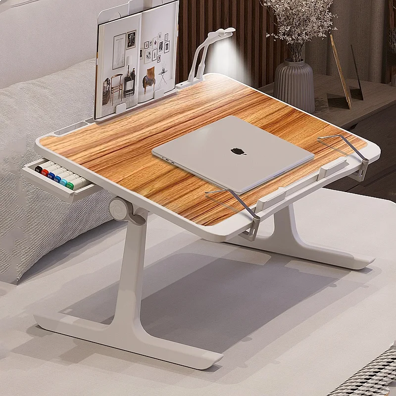 Mesa Ajustable para Ordenador Portátil Escritorio Lectura Soporte Plegable Multiángulo con Patas Antideslizantes