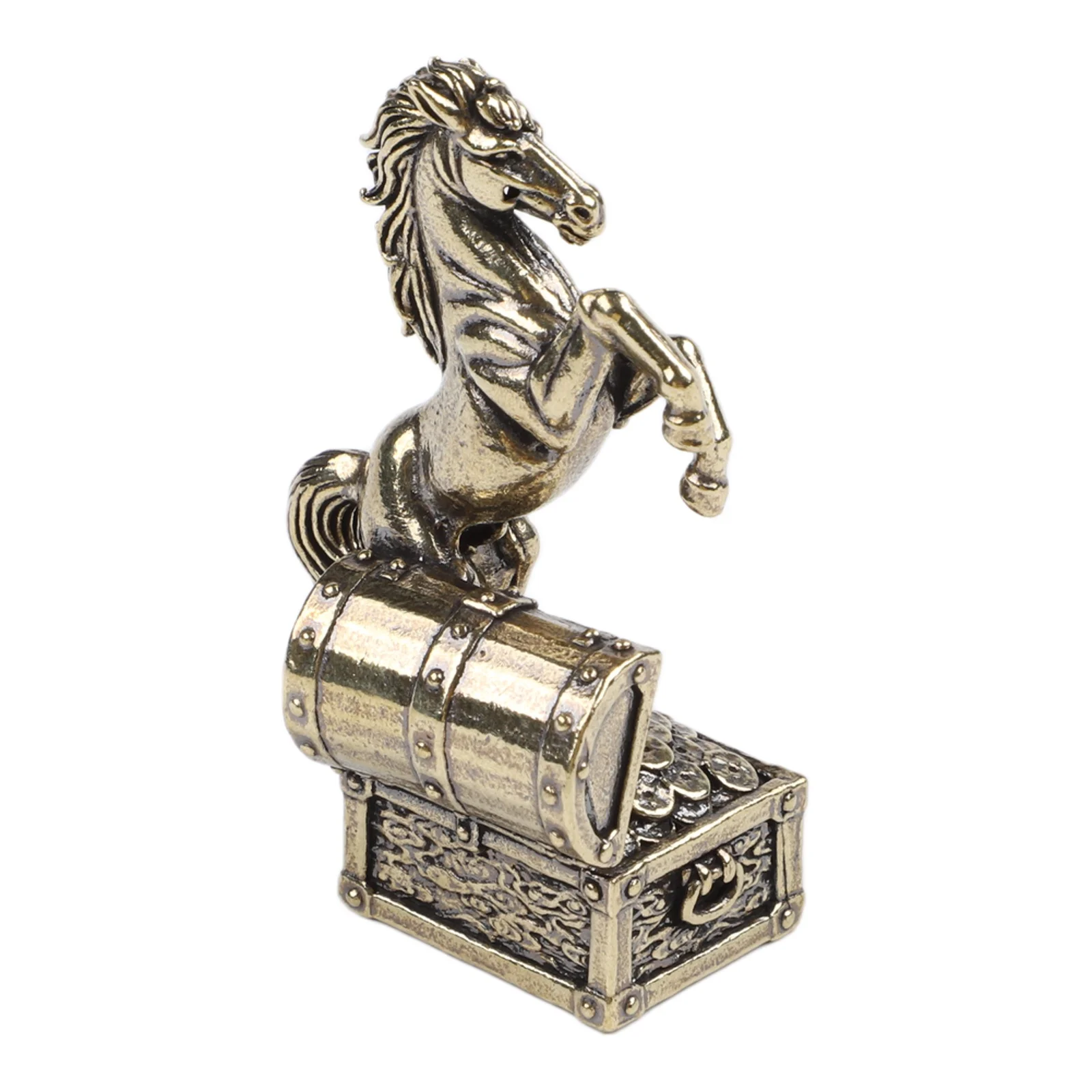 As Shown Antique Horse Prosperity Symbol Figurine Collectible Long Tail Horse Long Tail Design Feng Shui Symbol