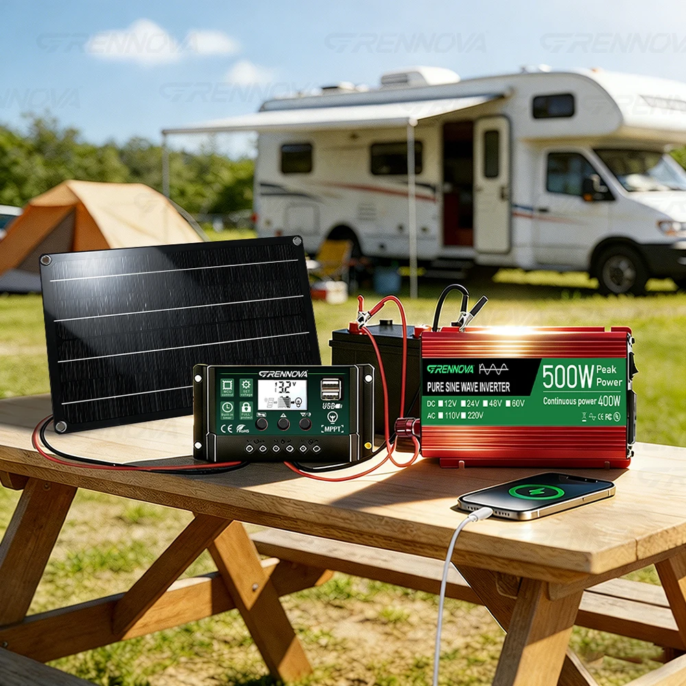 Kit Tenaga Surya Off-Grid Gelo - Rv Solar Kit 400W ulasan dan harga