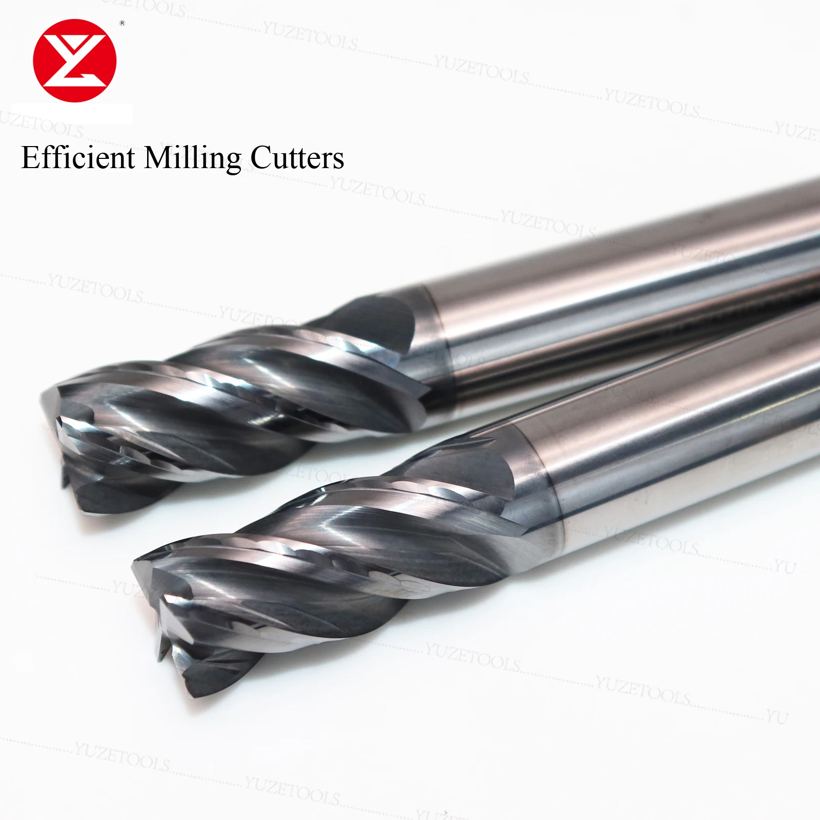 Solid Carbide Square End Mill Bit Milling Cutter Bits 6mm 8mm 10mm 12mm CNC Tools AiTiCrN Coating for Steel, Stainless Steel