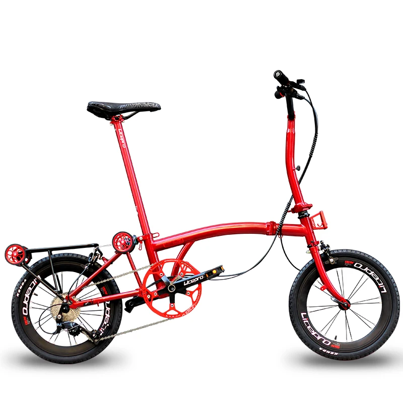 

German Small Cloth Folding Bike for Men and Women, Ultra Light, Portable, Variable Speed, Retro, Adult, 16 Inch