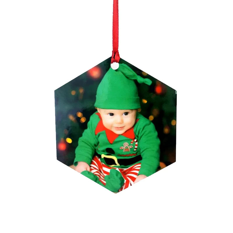 300pcs/Lot Double Side MDF Sublimation Printable Christmas Ornament Blanks For Home Decoration