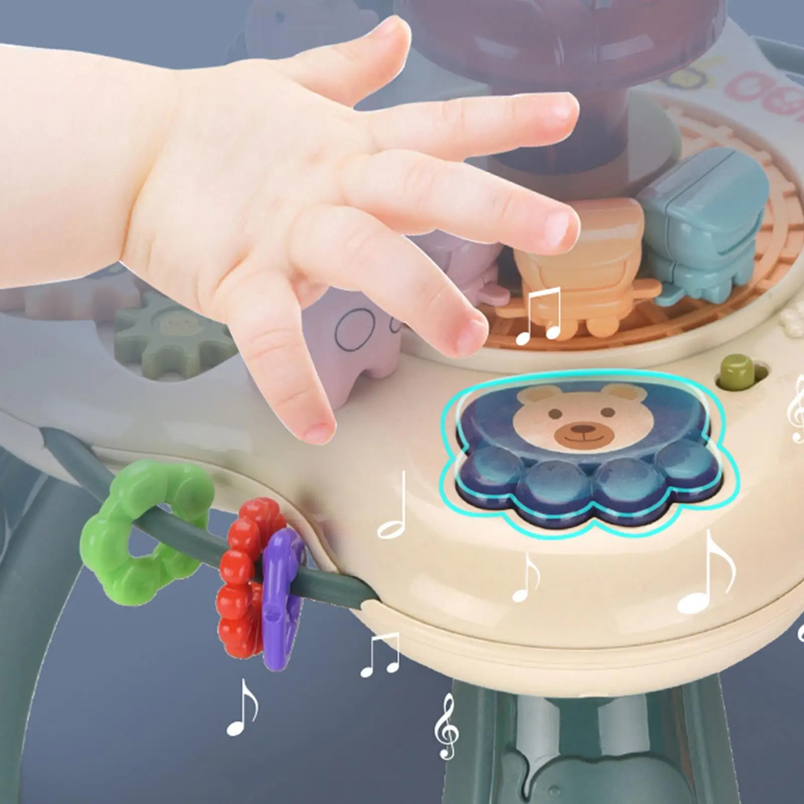 

Baby Activity Sensory Early Education Interactive Center Battery Powered Cute for Gifts Toddlers Boys Infants Babies