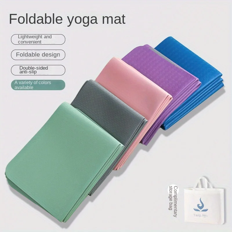 Foldable Yoga Mat Portable Sports Dance Mat Exercise Fitness Non-slip Foldable Mat Noon Break Exercise Equipment