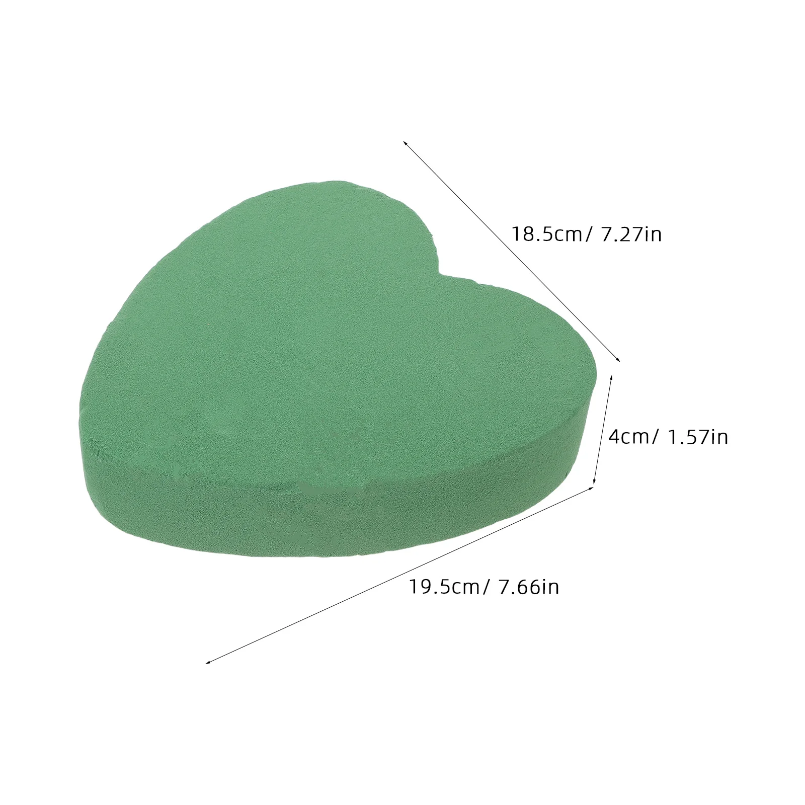 บล็อกโฟมเปียกสีเขียวรูปหัวใจลายดอกไม้ 4 ชิ้น ขนาด 7.66x7.27 นิ้ว สำหรับดอกไม้สด จัดดอกไม้ DIY ฐานสำหรับตกแต่งงานแต่งงานและวันวาเลนไทน์