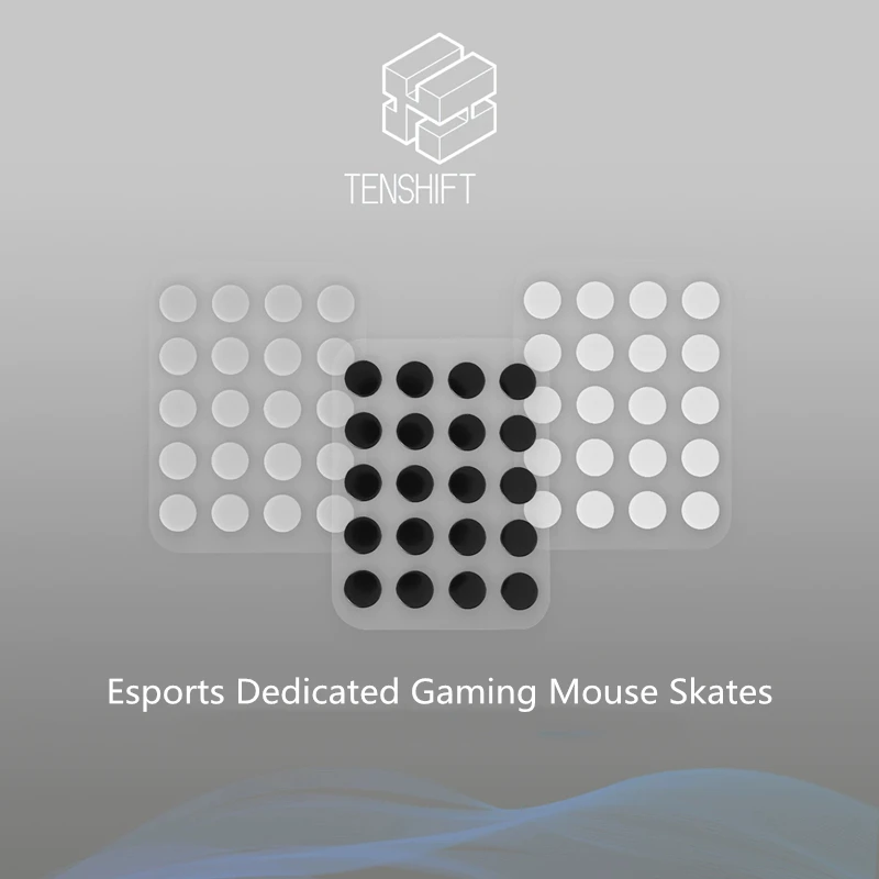 40pcs/pack TENSHIFT GLIDE C P S Mouse Skates 6.5mm Small Round Dots Glides Universal DIT PTFE UPE Feet Control Speed Balance