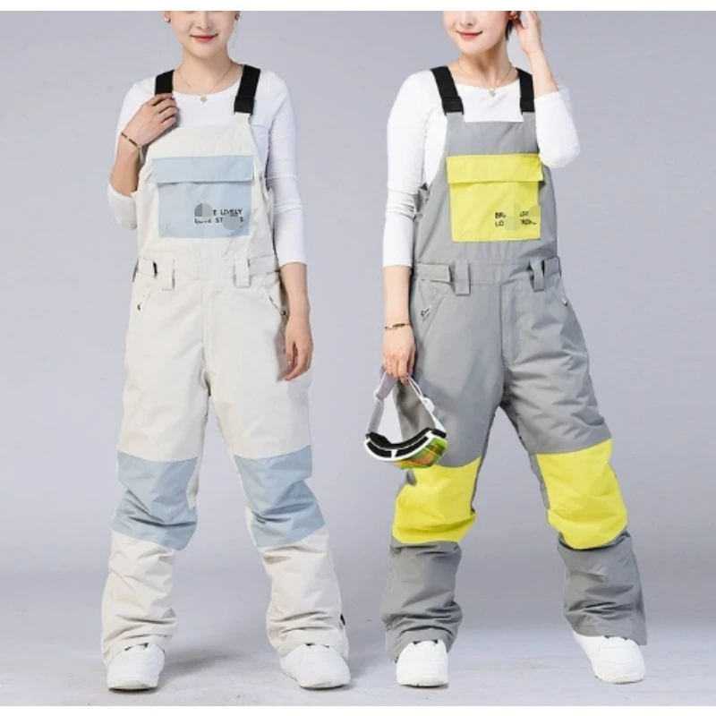

Winter Waterproof Snow Overalls Men's and Women's Ski Trousers Warm Snowboarding Pants Jumpsuit Ski Pants Snow Pants