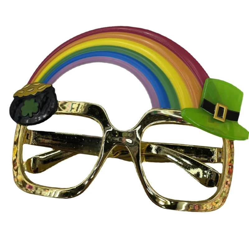 Patrick Day Shamrock Eyeglasses Lucky Irish Glasses Dressing Up Accessory DXAA