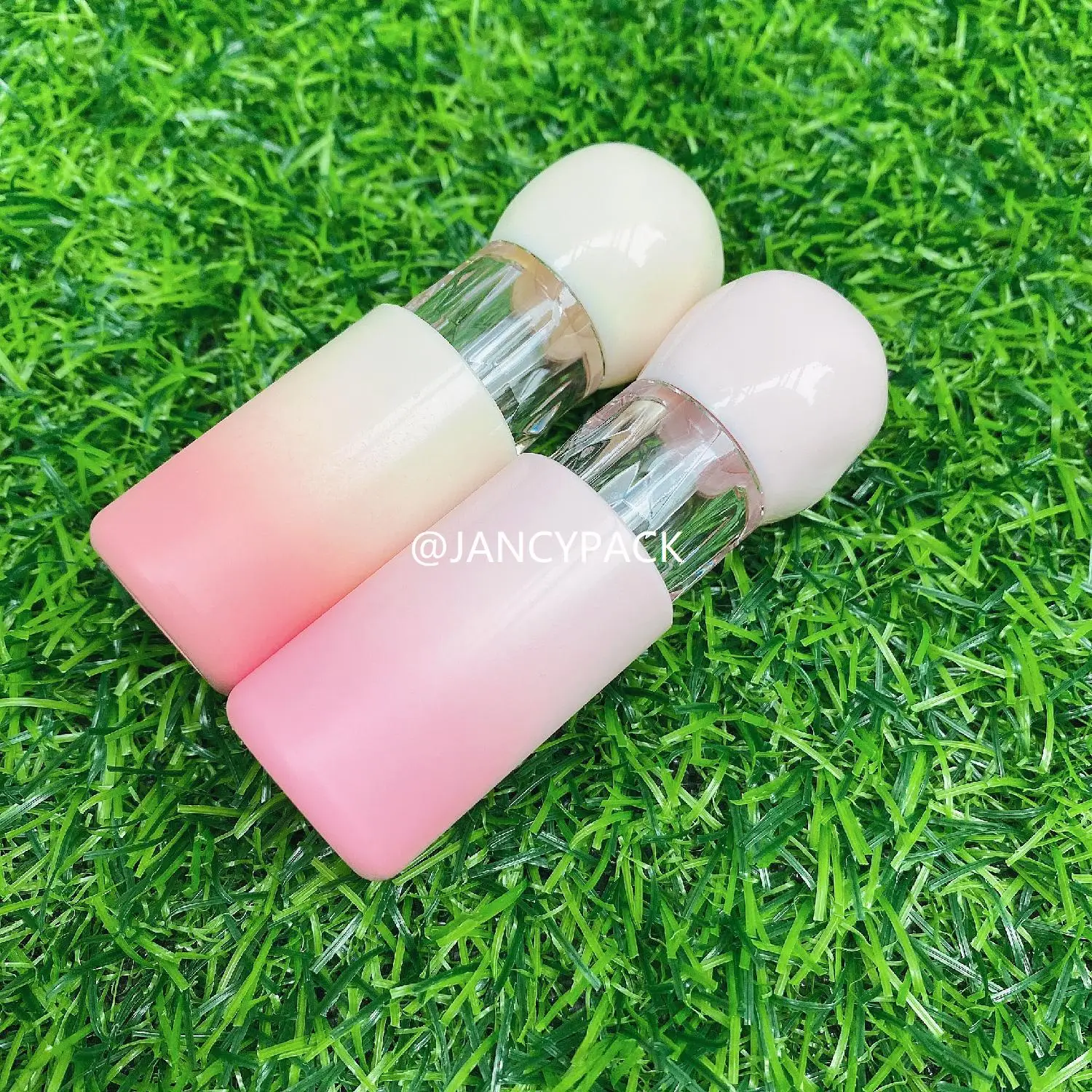 

4.5ml Empty Lip Gloss Tube Transparent Lip Balm Bottle Plastic Gradient Pink Yellow Lipgloss Lipstick Tubes