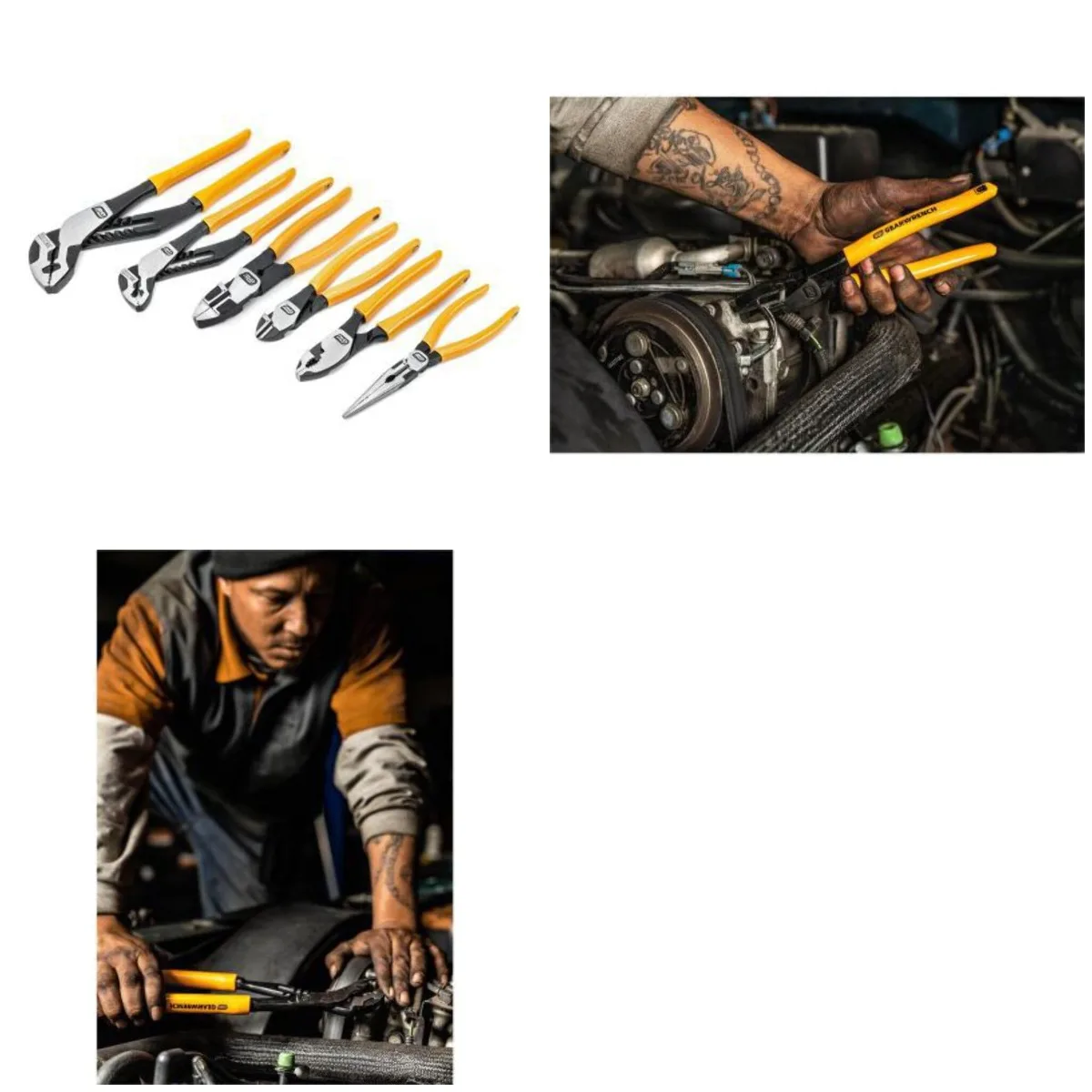 

6 Piece Dipped Mixed Material Plier Set - 82204-06