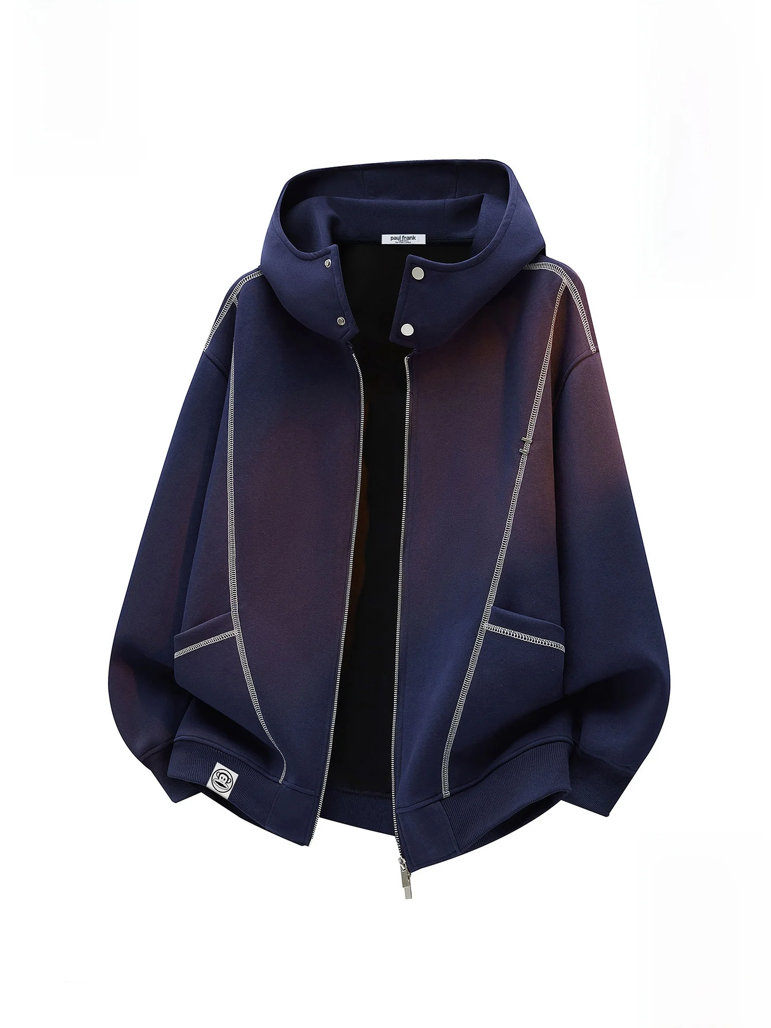 

PaulFrank Fce Lined Hooded Sweatirt Cardigan Men's Winter Casual Wear Comfortable Breathable Zipper Closure Animal Pattern