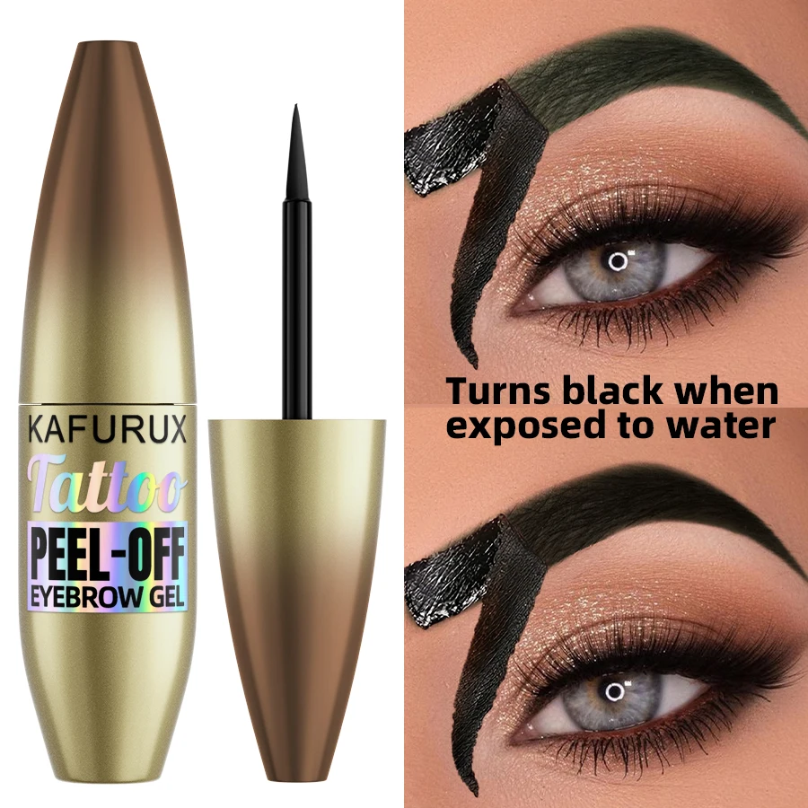 5 Colors Easy Peel Semi-Permanent Eyebrow Dye Cream Waterproof Eye Brow Tint Makeup for Women Gifts Long Lasting Transfer-Proof