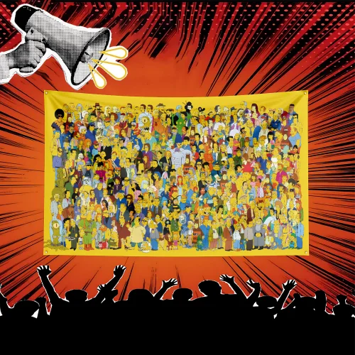 the simpsons Inspired Movie Flag 3x5 FT Polyester Banner For Bedroom Wall Decor Film Fan Gift