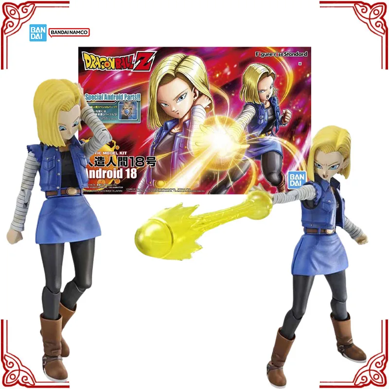 

In Stock Genuine Bandai Dragon Ball Z Model Kit FRS Android 18 Anime Action Figure Collection Assembly Model Toys Birthday Gifts