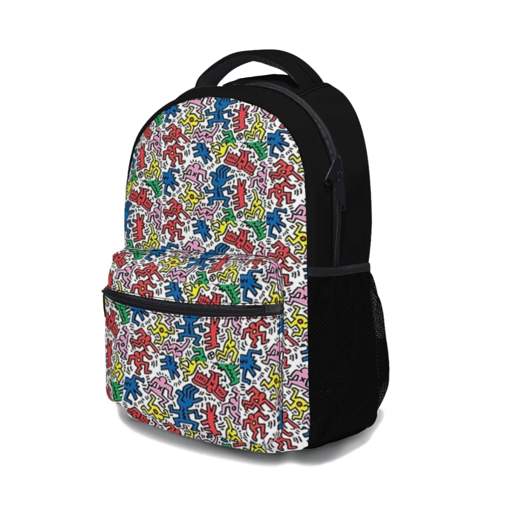 Haring-mochila versátil com grande capacidade, à prova d'água, lavável, para computador, pop art, unisexo