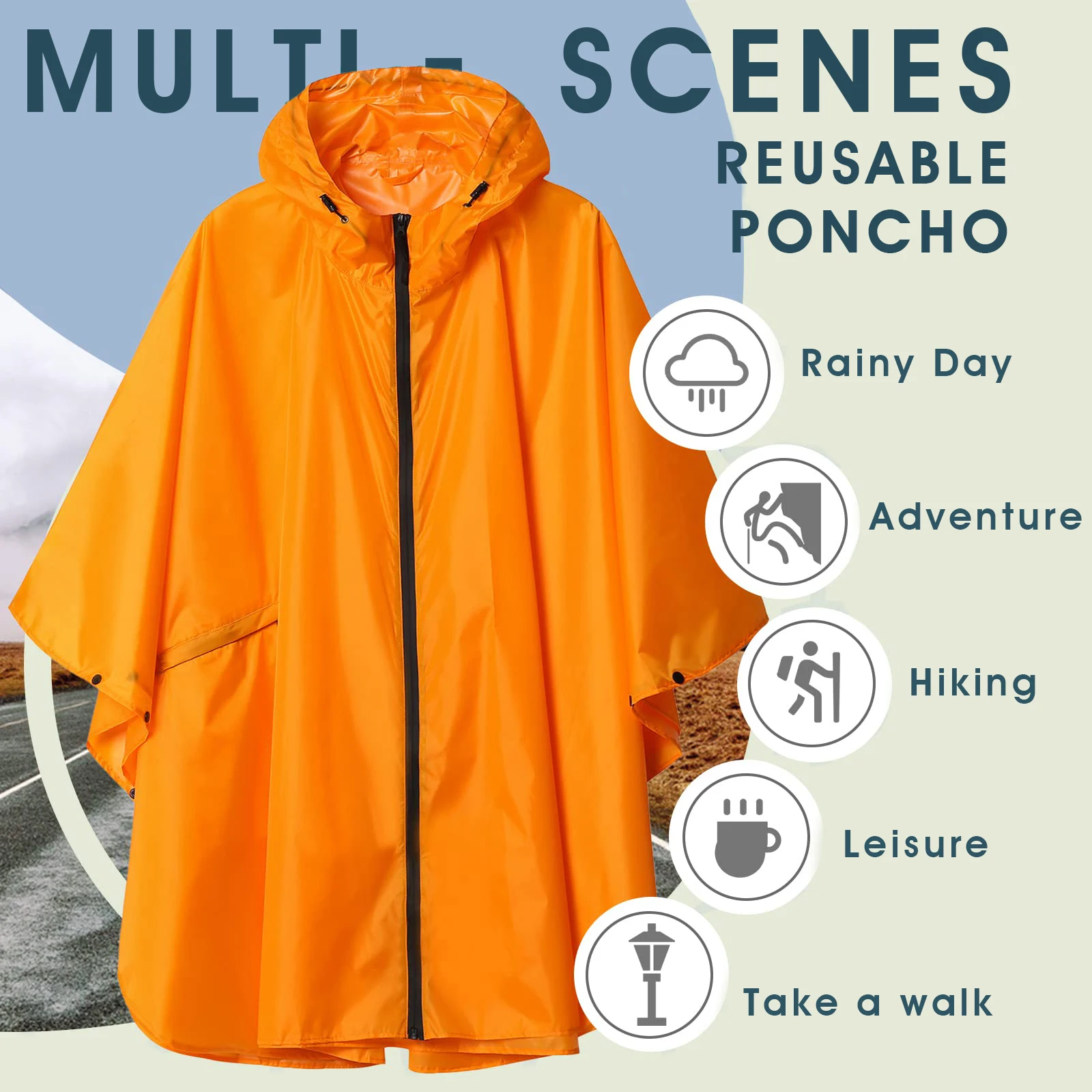 Big Size XXL Women Breathable Raincoat Lightweight Rain Coat Poncho Ladies Waterproof Cloak Raincoats Adults Windproof Rainwear