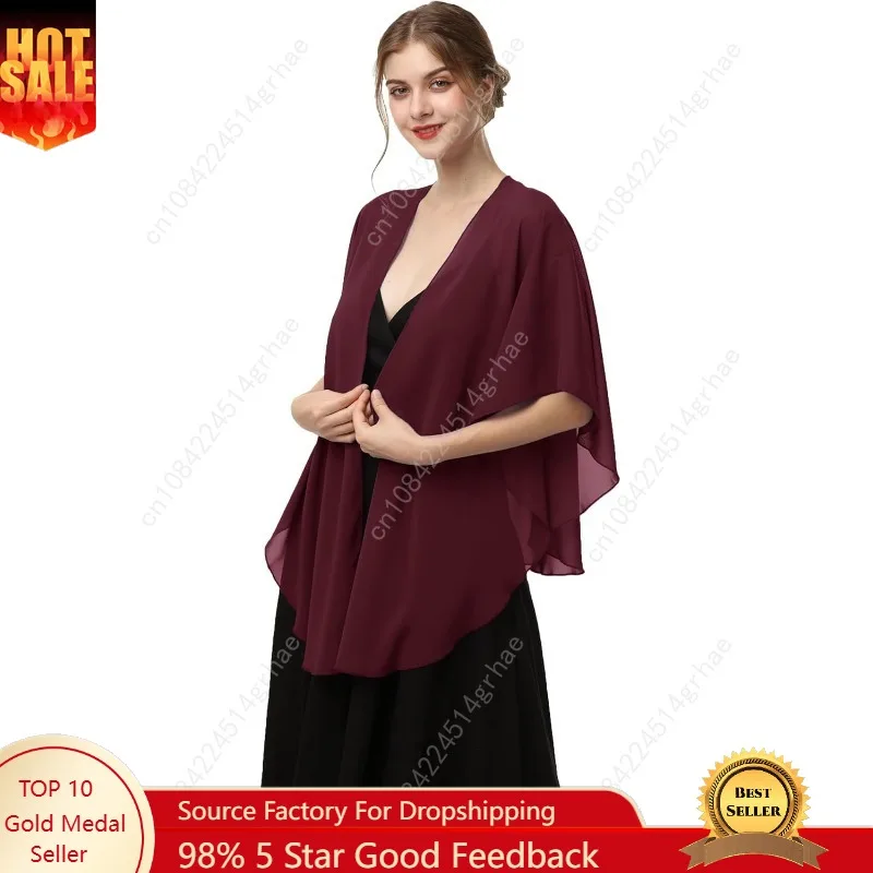 

Shawls and Wraps for Evening Dresses Sheer Chiffon Women Elegant Soft Silky Scarf Scarve Wedding Bridal Stole
