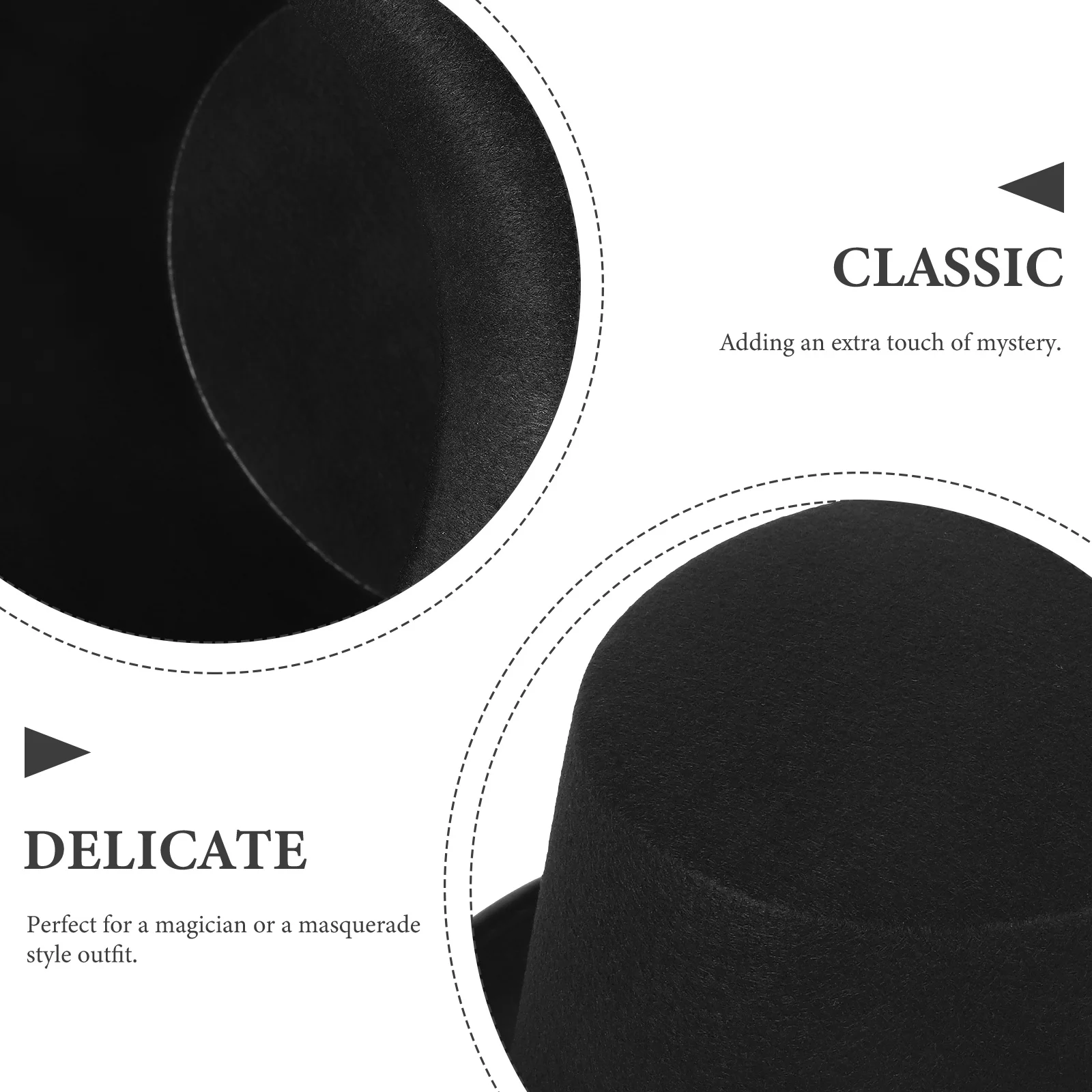 

Magician Hat Party Costume Dress Up Fedora Formal Bowler Tuxedo Accessory Steampunk Cap Performance Hat Event Wear