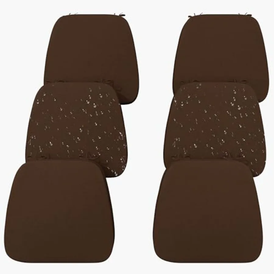 

17'' x 16'' x 2.5Thick Chair Cushions for Dining Chairs 6 Pack WaterProof Easy Clean Kitchen Chair Pads with Ties and Non-Slip