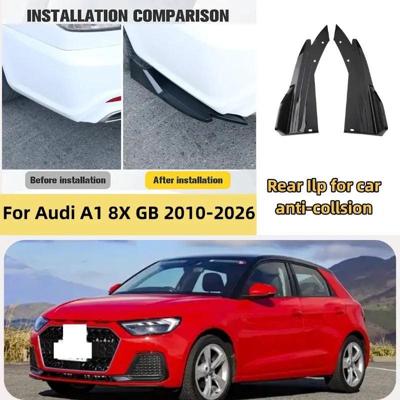 Car Rear Bumper Spoiler Lip Diffuser Side Skirt Splitter Wrap Angle Anti-Crash Protection Trim For Audi A1 8X GB 2010-2026
