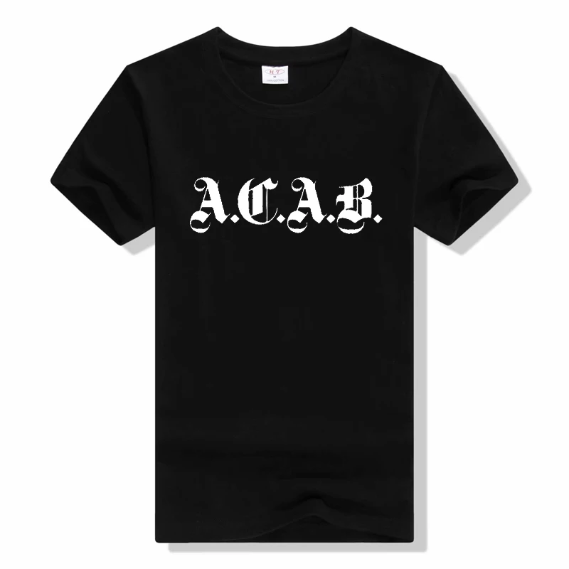 Acab T Shirt A C A B Football ACAB Soccer Unisex T-Shirt Men Print Tee Shirt Cotton Funny Short Sleeve Beach Tshirt