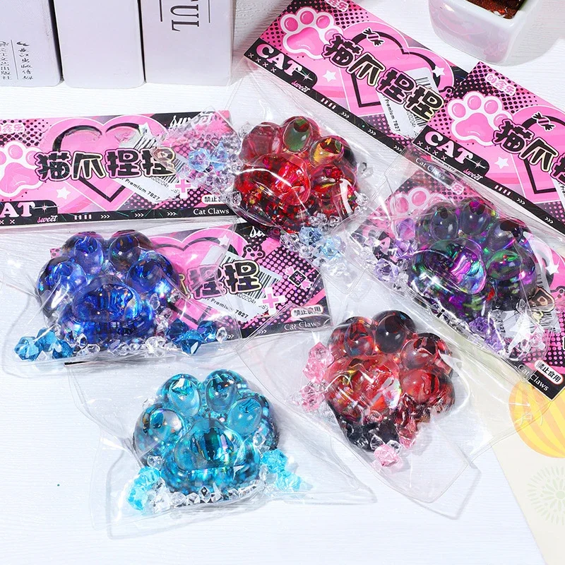 كول كبير القط باو اسفنجي تململ لعبة لينة مع الحفر انتعاش بطيء لعبة لتخفيف الضغط قرصة الضغط هدية القط مخلب لعبة الضغط