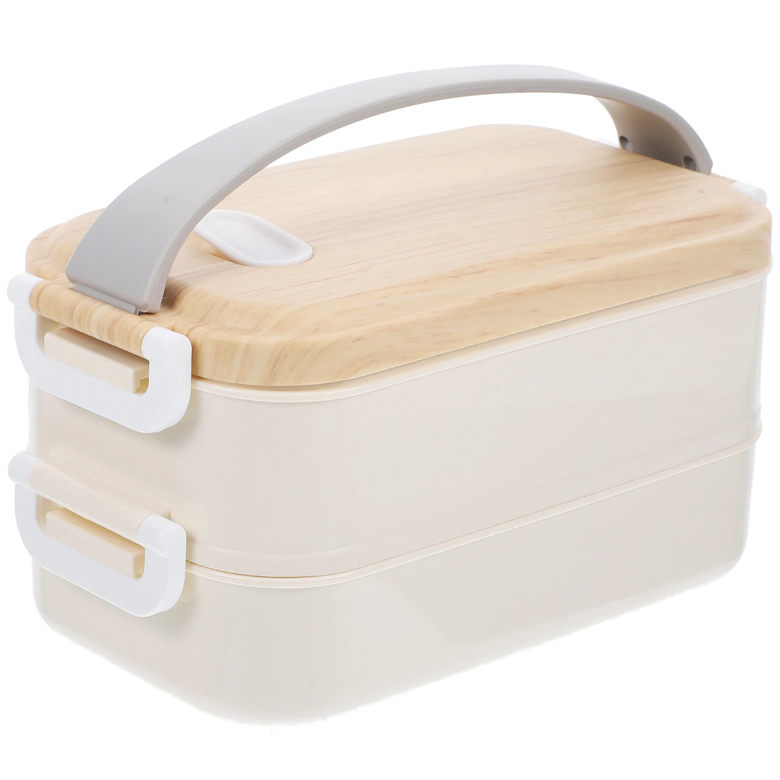 

Double Layer Stainless Steel Lunch Box Portable Design For School Work Travel Multi-Function Food Container Divided