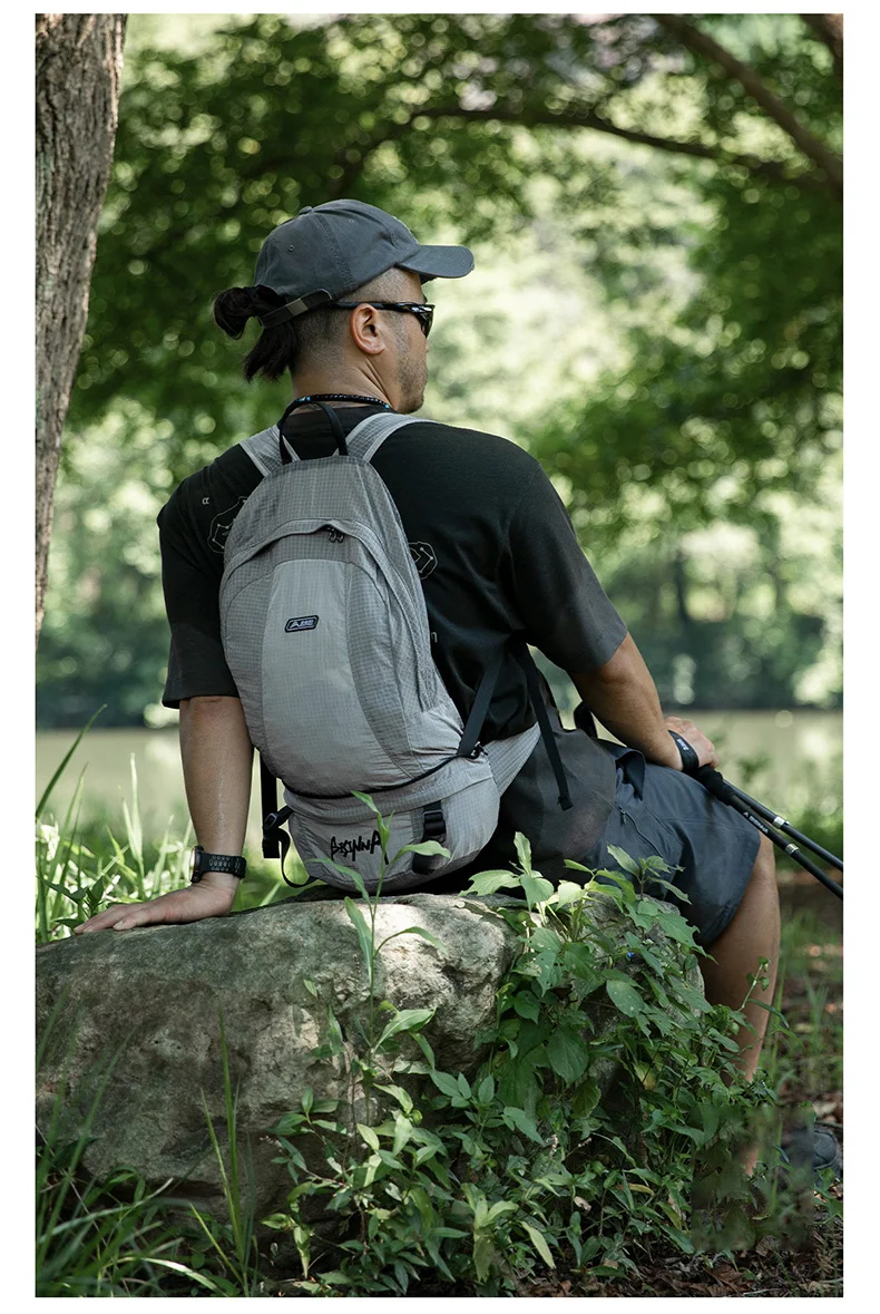 BISINNA 20L Ultraleichter Wanderrucksack, zusammenklappbar zum Hüftgurt, Outdoor-Tagesrucksack für Camping, Reisen, Angeln – Detail 14
