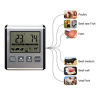TP710 Digital Timing Food Thermometer Temperature Meter with Timer-Function Meat Probe Electronic Kitchen Tools for BBQ