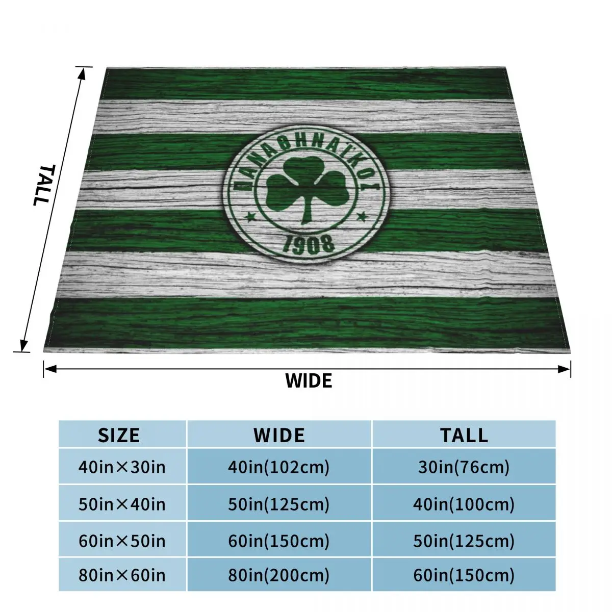 Panathinaikos Throw Blanket Weighted Plaid on the sofa Bed covers Blankets