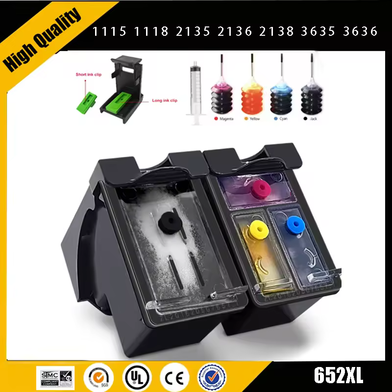 Einkshop תואם HP 652 652XL HP652 דיו מחסנית החלפה עבור Deskjet 1115 1118 2135 2136 2138 3635 3636 3638 3838
