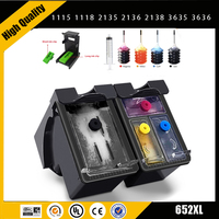 einkshop Remanufactured HP 652 652XL HP652 Ink Cartridge Replacement for Deskjet 1115 1118 2135 2136 2138 3635 3636 3638 3838