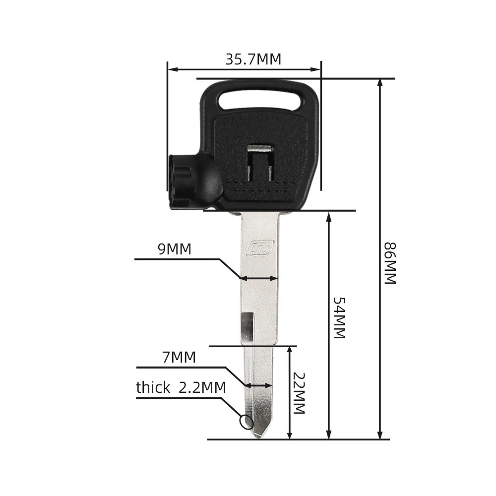 1Pcs New Blank Key Motorcycle Replace Uncut Keys For KYMCO Scooter Magnet Anti-Theft Lock CT250 300 400 Racing Kcc Dynamic 125