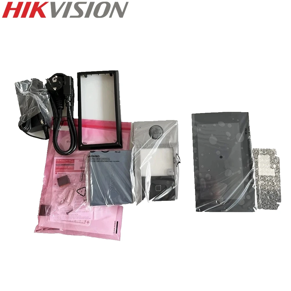 Imagem -02 - Hikvision-ip Kit de Vídeo Interfone Campainha Conversa Bidirecional dc 12v Poe Cartão sd Ezviz Câmera de 2mp Scrsee Wifi Ds-kis604-s