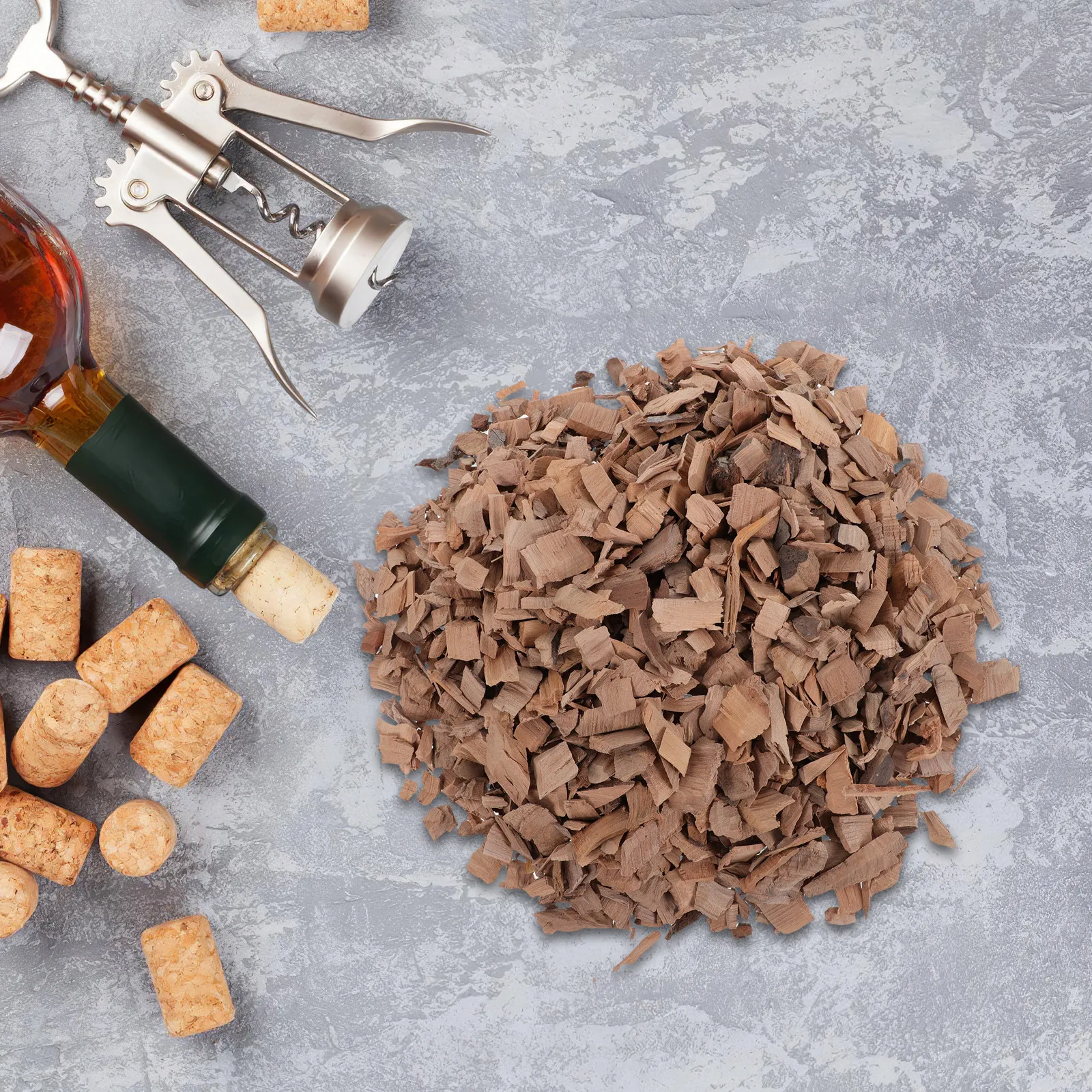 500G Toasted French Oak Chips for Winemaking Wine Barrel Aging Supplies Enhance Complexity Aroma Red Wine Whiskey Bbq Wood Chips