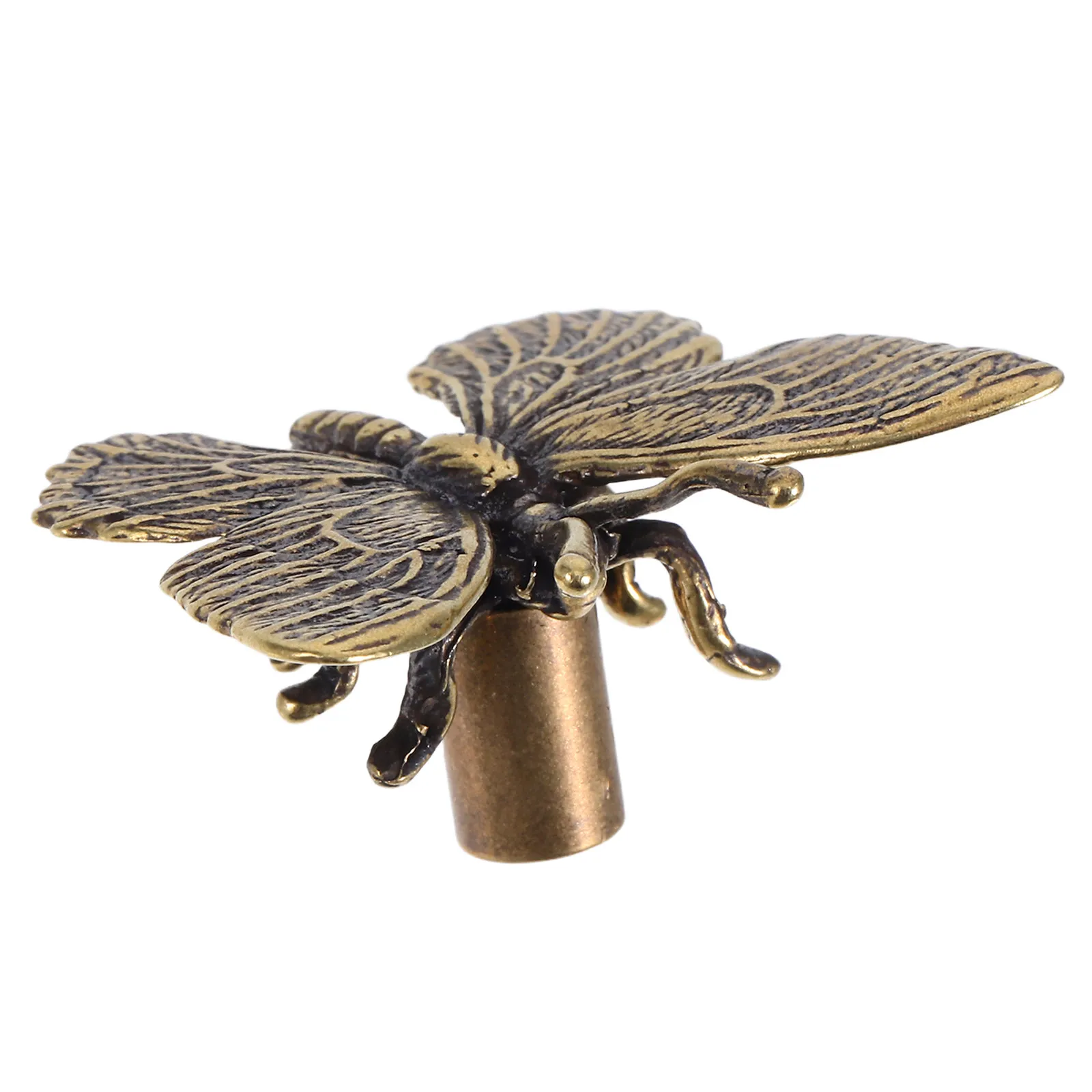 Butterfly Brass Cabinet Handles Vintage Decorative Drawer Pulls Wardrobe Kitchen Dresser Closet Furniture Hardware Easy