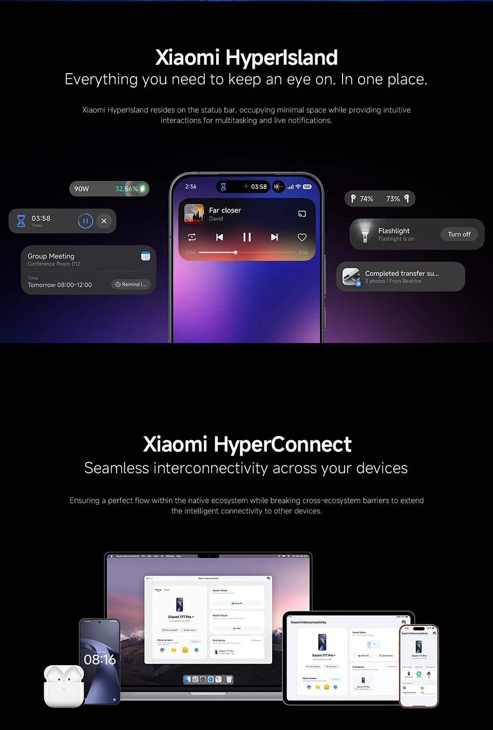 Xiaomi 17T Pro 5G Global Version, 6.83" 144Hz AMOLED, Dimensity 9500, 50MP Leica Camera, 7000mAh Battery, NFC Smartphone