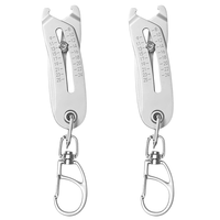 ABBP-2X Precise Thread Size Checker Keychain,Bolt And Nut Identifier Gauge Size Gauge Precise Bolt Size Finder Keychain