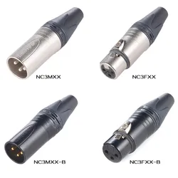 NEUTRIK Three-Pin Connector XLR Plug Gold Plated Silver NC3MXX Male head and 30pcs NC3FXX female head set of connectors