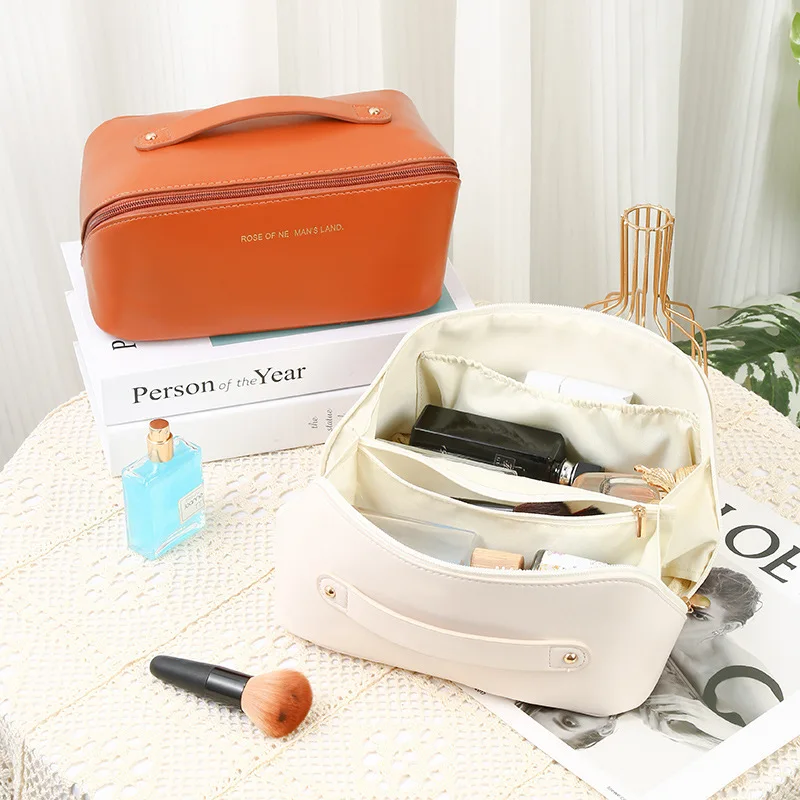 PU Clear Makeup Bag Ladies Travel Cosmetic Bag Transparent Toiletry Bag Toiletry Storage Bag