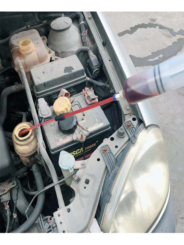 200CC Wyciągacz płynu olejowego do samochodu Strzykawka do napełniania Strzykawka do automatycznej wymiany oleju z wężem Ręczna pompa do wymiany oleju paliwowego — zdjęcie 2