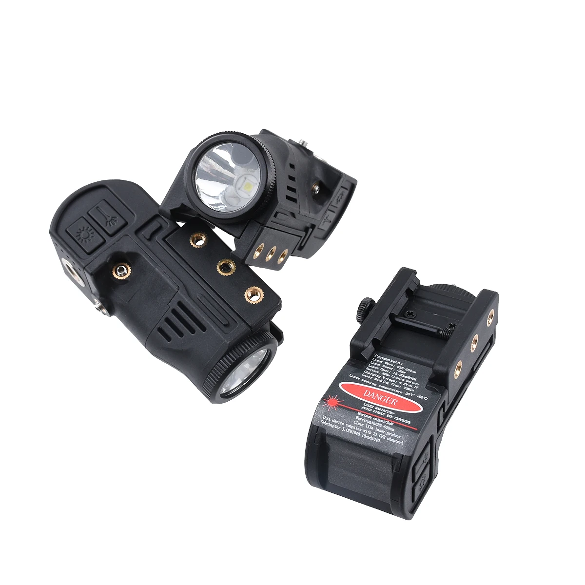 Taktische CLL105 Kombinierte Taschenlampe mit Laservisier für Airsoft-Pistolen, Scout Light für Glock 17 mit Magnetladefunktion – Detail 7