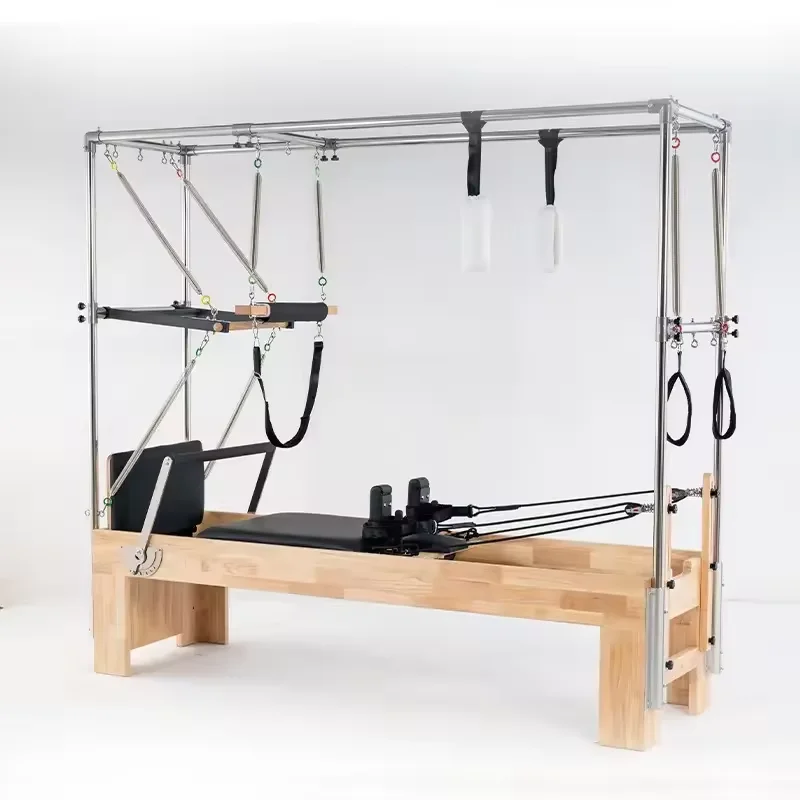 

Custom stuio Pilates Reformer Balanced onal Yoga Fitness Oak wood Pilates Cadillac bed