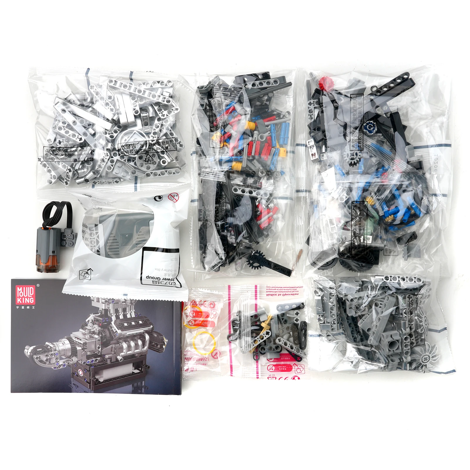 737 pezzi di mattone 10206 V8 kit modello motore che corre, batteria di combustione del motore a benzina a 8 cilindri/blocchi motore imposta STEM giocattolo regalo