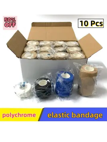 10 롤 운동 랩 테이프 자기 접착 성 탄력 붕대 Elastoplast 스포츠 보호대 무릎 손가락 어깨 문신 액세서리