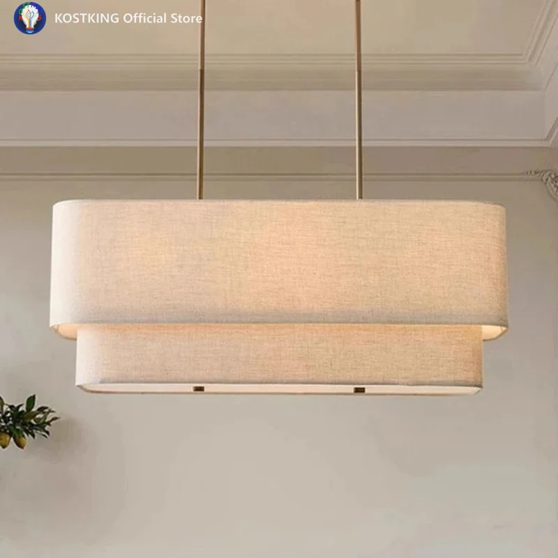Vintage Long Bar Dining Room Pendant Light Minimalist Design Dining Room Living Room Artistic and Creative Lighting Installation
