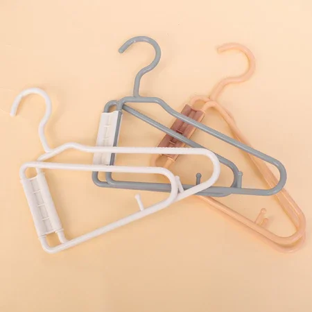 

Portable Folding Clothes Hanger White Plastic Anti Slip Clothes Hanger Lightweight Travel Clothes Hangers Home Accessories