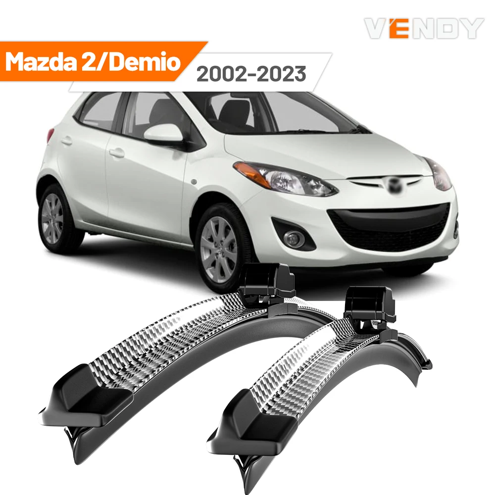 

For Mazda 2 Demio 2002-2023 2003 2007 2008 2014 2015 2016 2017 2018 2019 2pcs Front Windshield Wiper Blades Windscreen Wipers