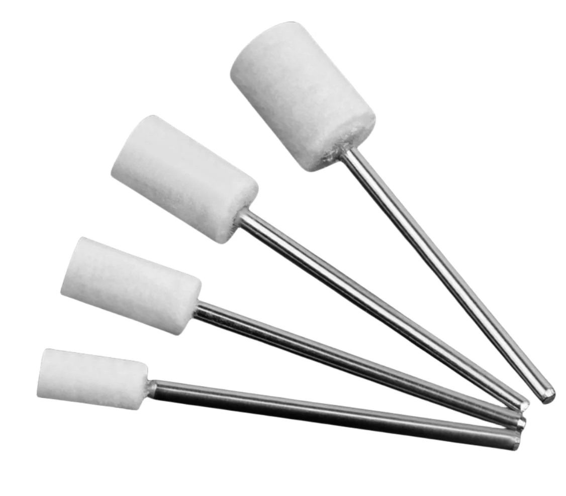 3mm Shank 100mm Length High Quality Wool Felt Polishing Bobs Mounted Point for Mould Mirror Polishing Dremel Rotary Too