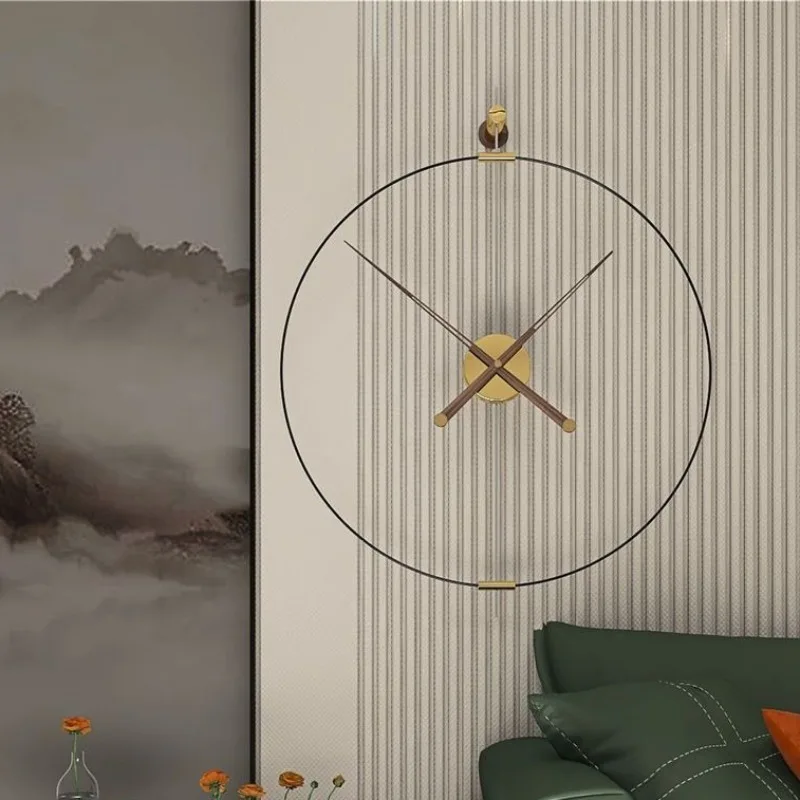 Minimalist Style Wall Clocks Silent Pointer Hanging Timer No Number Hollow Watch Household Living Room Unique Decoration Clock